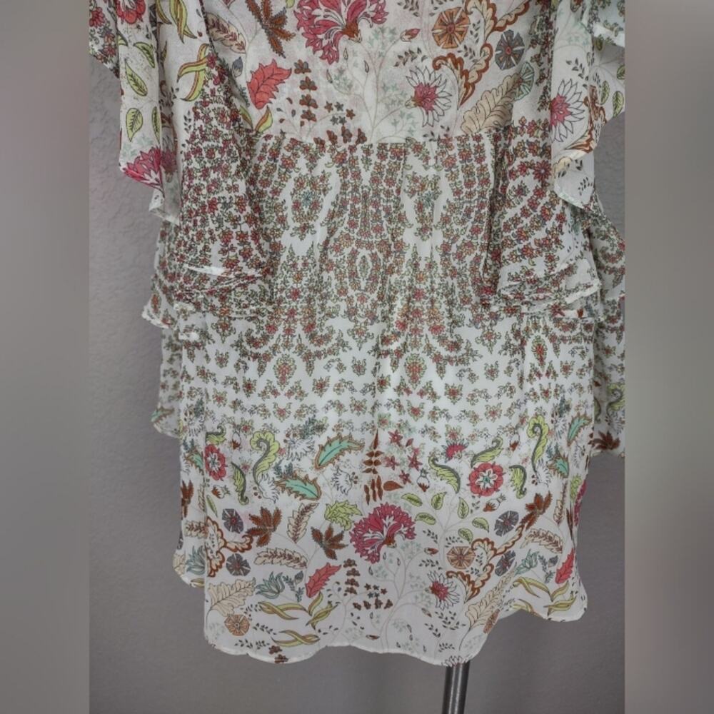 Matilda Jane Fly By Floral Cascading Ruffle Top Size XS - Picture 9 of 14